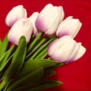 10pcs Artificial Light Purple Tulip Flowers